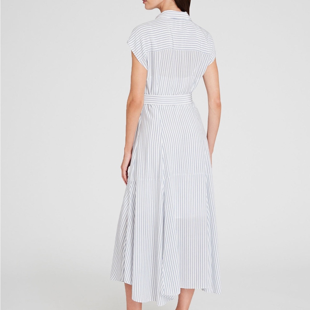 Club Monaco Striped Handkerchief Hem Shirt Dress - Picture 2 of 7